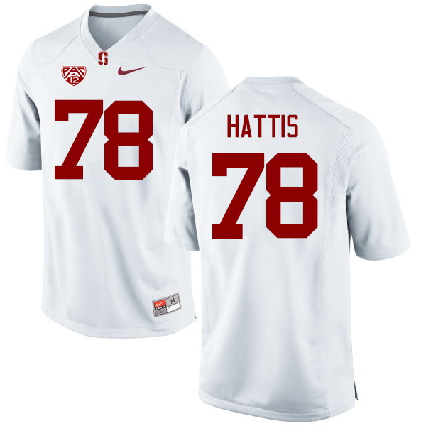 Men Stanford Cardinal #78 Henry Hattis College Football Jerseys Sale-White - Click Image to Close